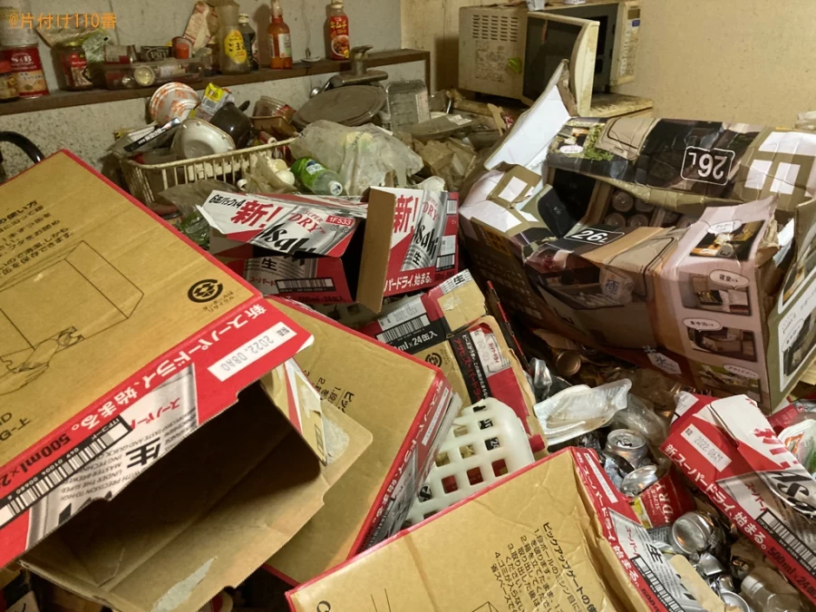 ゴミ屋敷状態になったお部屋の片付け作業ご依頼　お客様の声